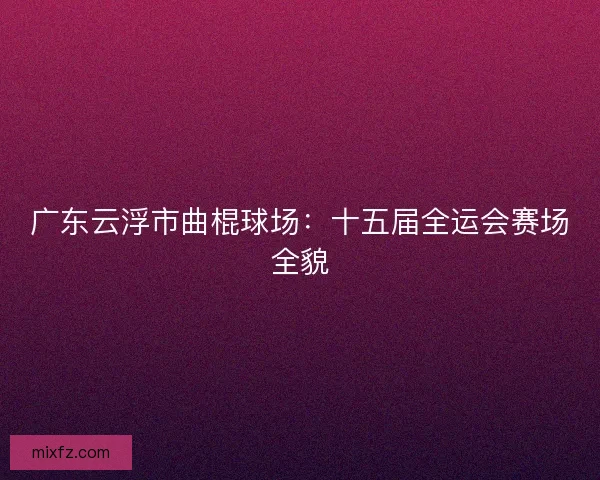 广东云浮市曲棍球场:十五届全运会赛场全貌 广东云浮市曲棍球场:十五届全运会赛场全貌